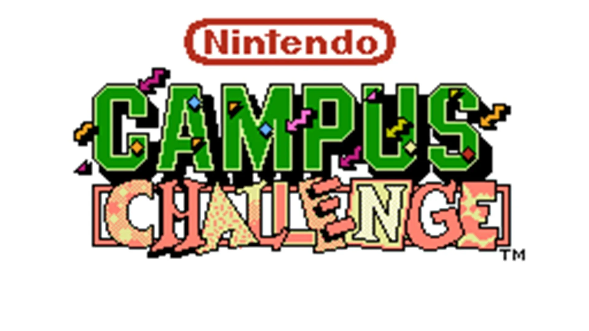 Màn hình tiêu đề của game Nintendo Campus Challenge 1992, một phiên bản game tổng hợp cực hiếm từ sự kiện thi đấu cấp trường của Nintendo