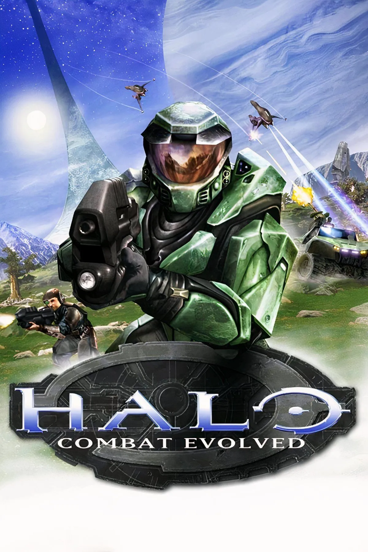 Master Chief lái Warthog vượt địa hình trong Halo Combat Evolved, gameplay đa dạng và ấn tượng