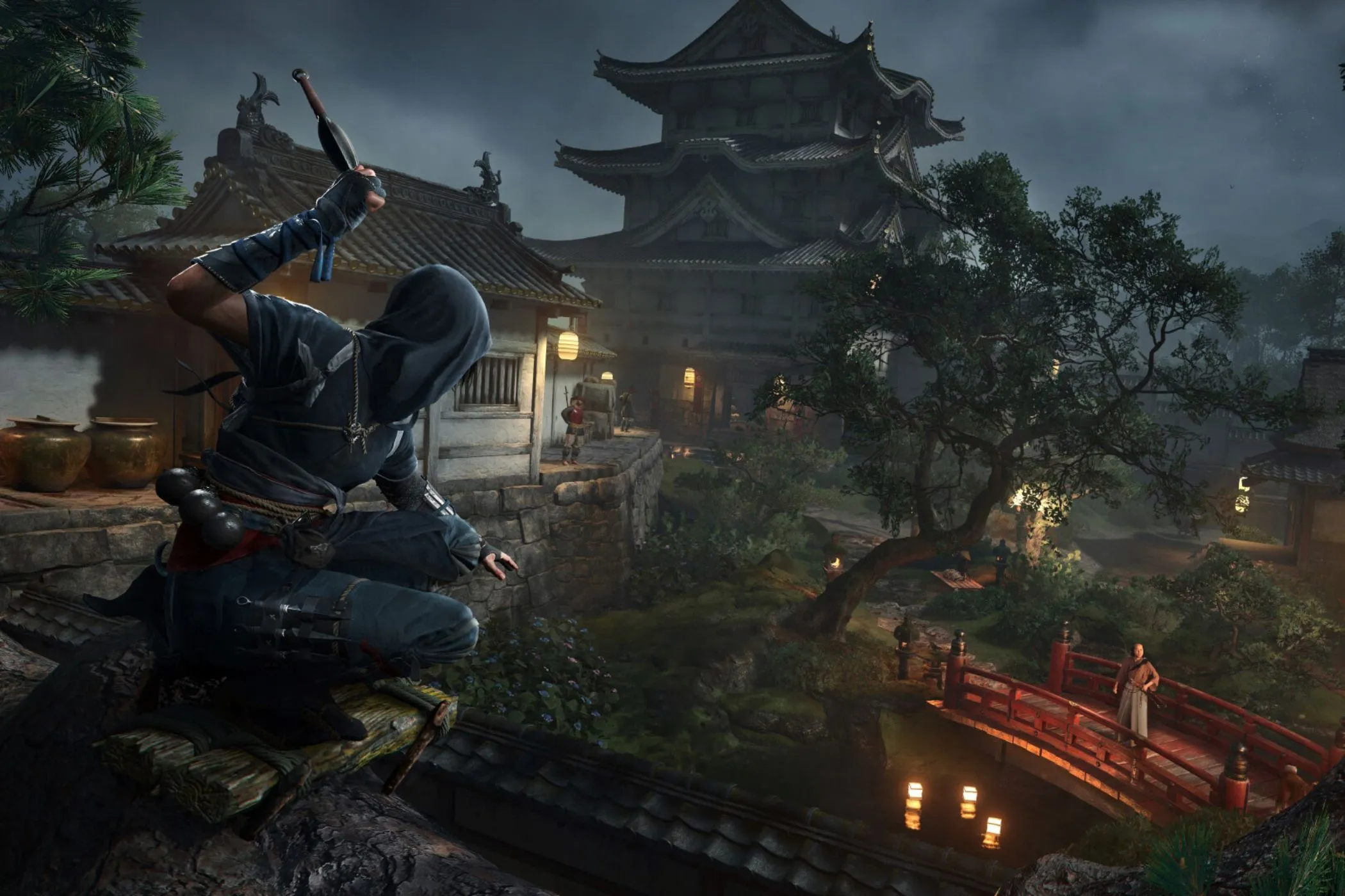 Naoe, sát thủ Shinobi trong Assassin's Creed Shadows, thực hiện đòn ám sát chí mạng với vũ khí dao găm
