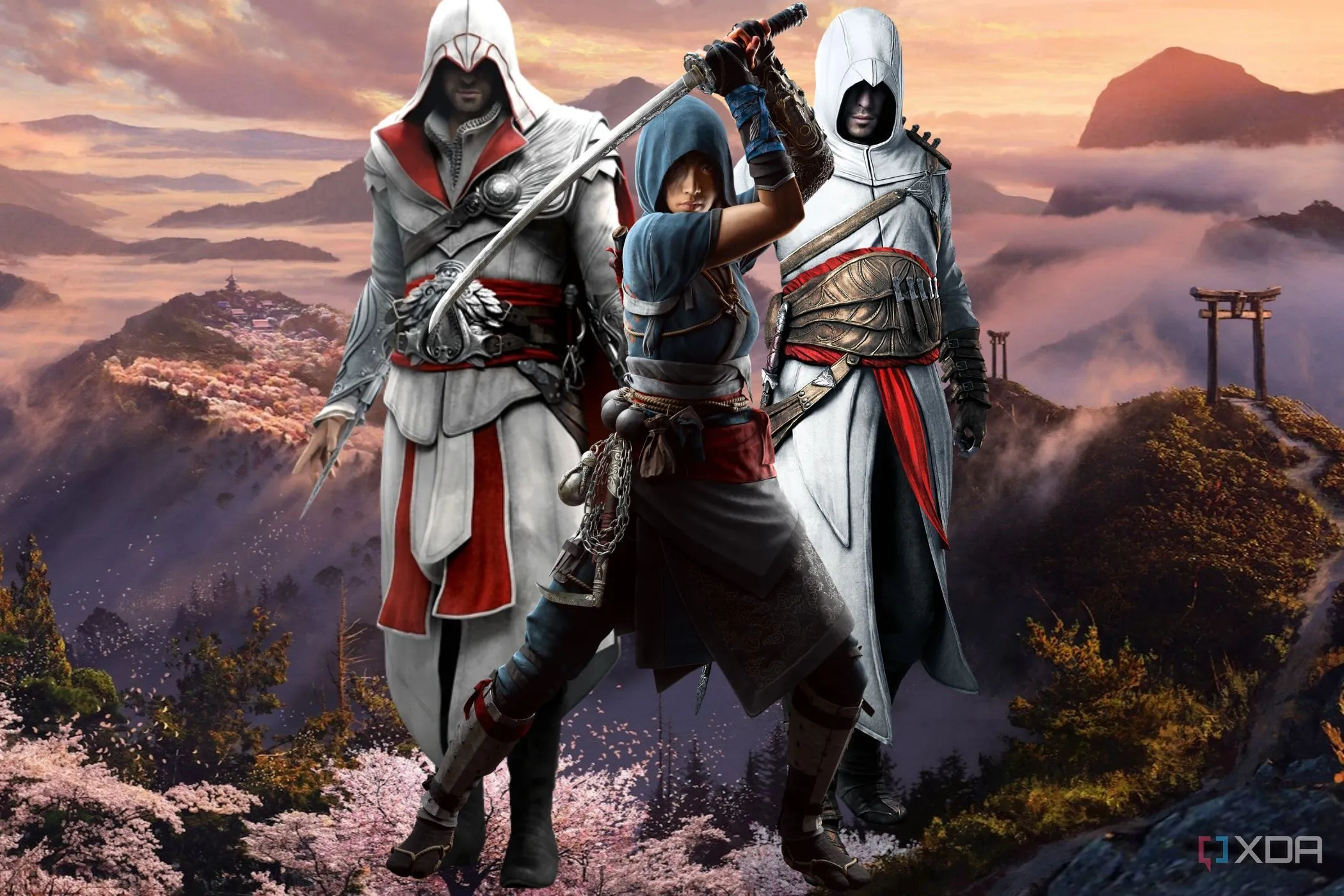 Naoe thực hiện đòn ám sát lén lút trong Assassin's Creed Shadows với tùy chọn Guaranteed Assassination được bật