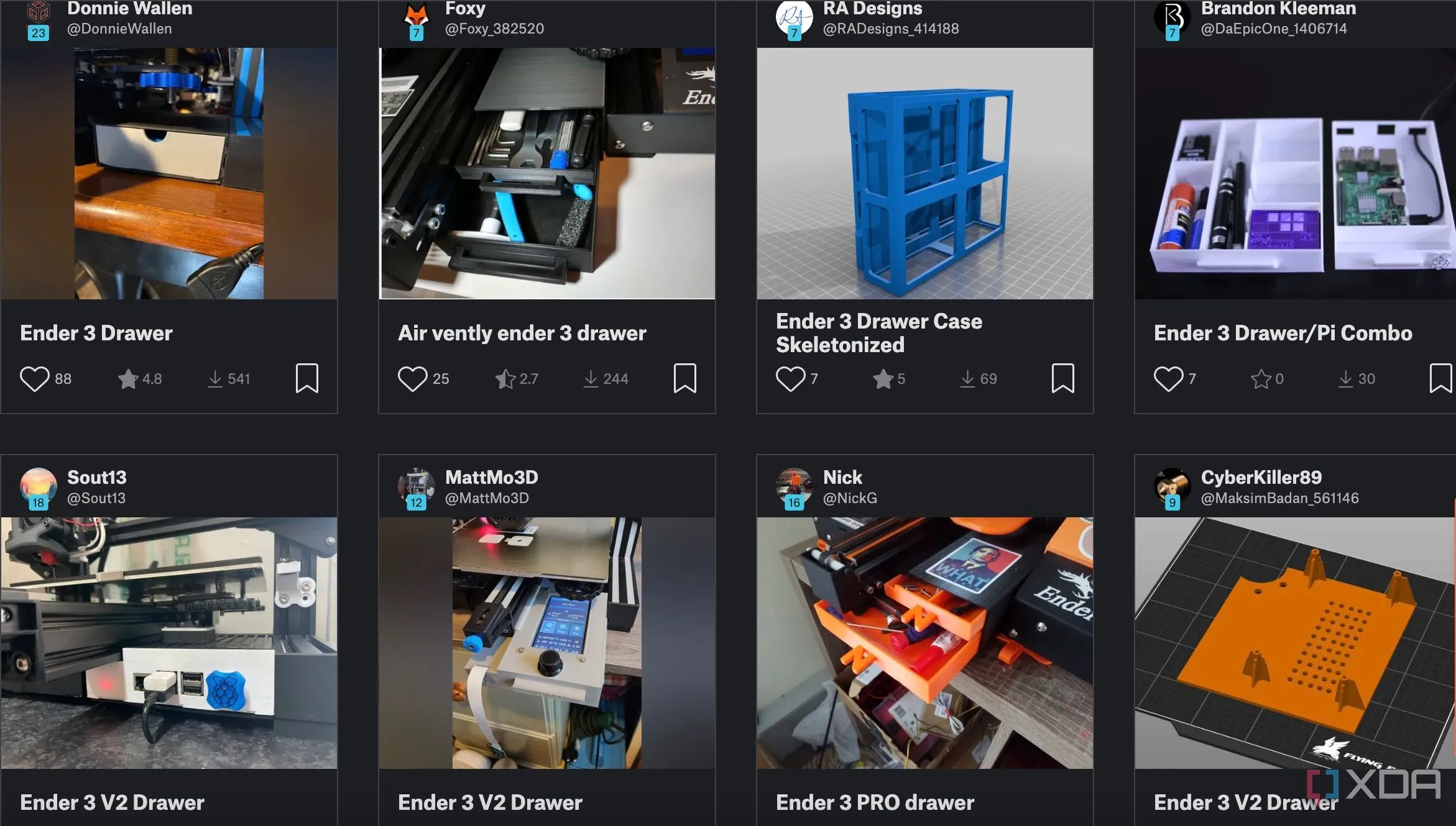 Ngăn kéo đựng dụng cụ nhỏ gọn tự in gắn vào máy in 3D Ender 3