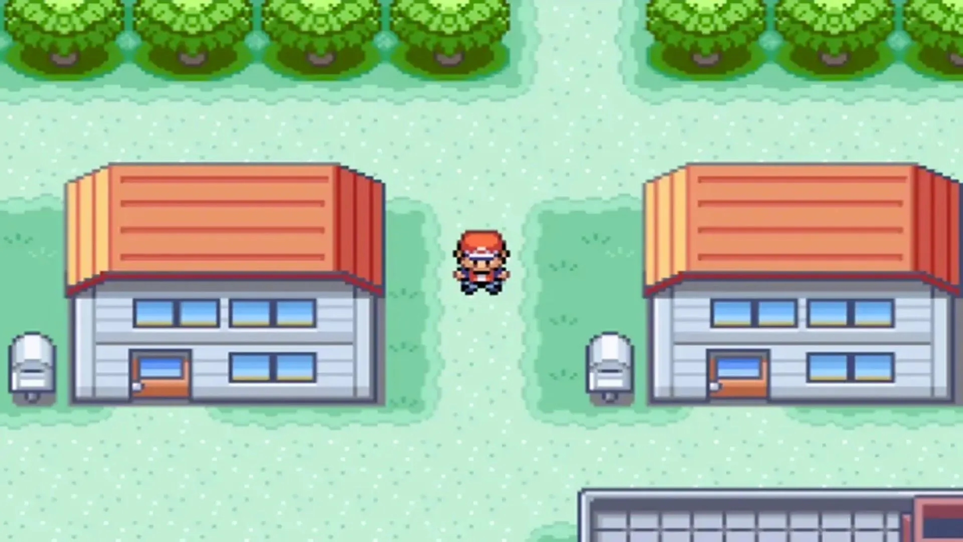 Người chơi khám phá một thị trấn trong Pokémon FireRed, phiên bản làm lại kinh điển cho Game Boy Advance