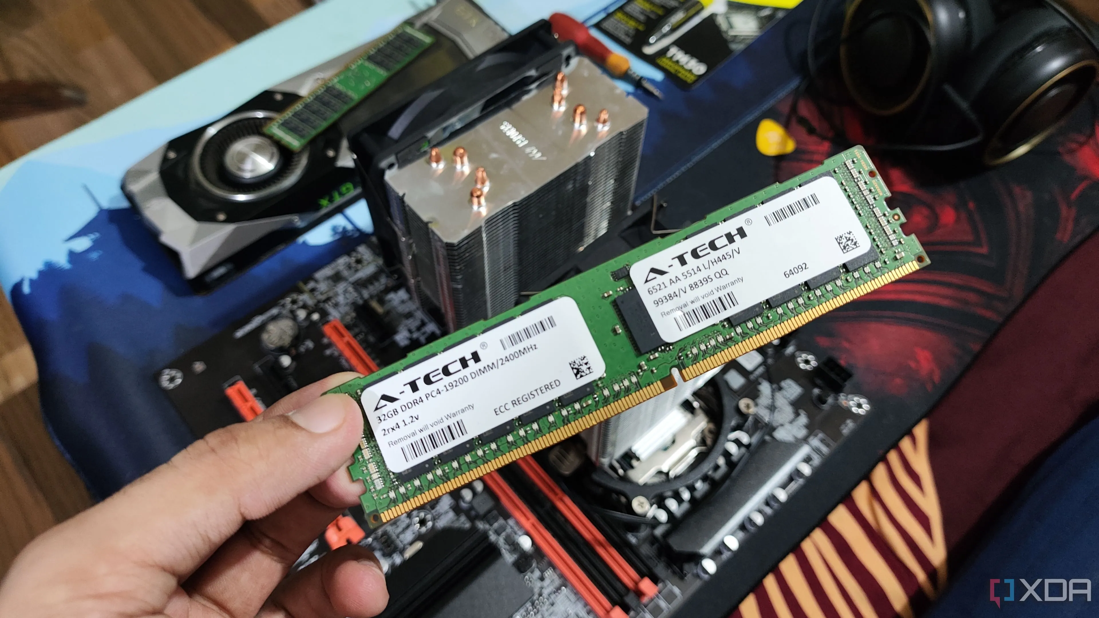 Người dùng cầm module RAM ECC, một lựa chọn tốt khi xây dựng PC phụ hoặc máy chủ NAS