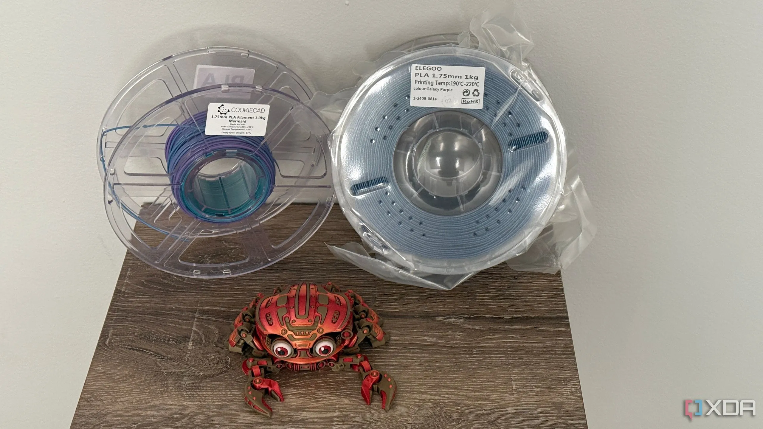 Nhãn ghi nhiệt độ khuyến nghị cho sợi in 3D, giúp bảo quản filament đúng cách