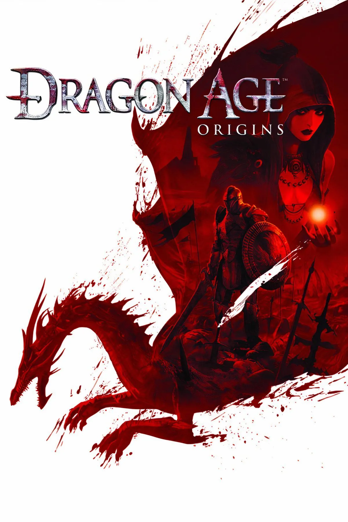 Nhân vật chiến binh trong Dragon Age: Origins với áo giáp và kiếm, thể hiện lối chơi RPG trên các hệ máy PC, PlayStation và Xbox.