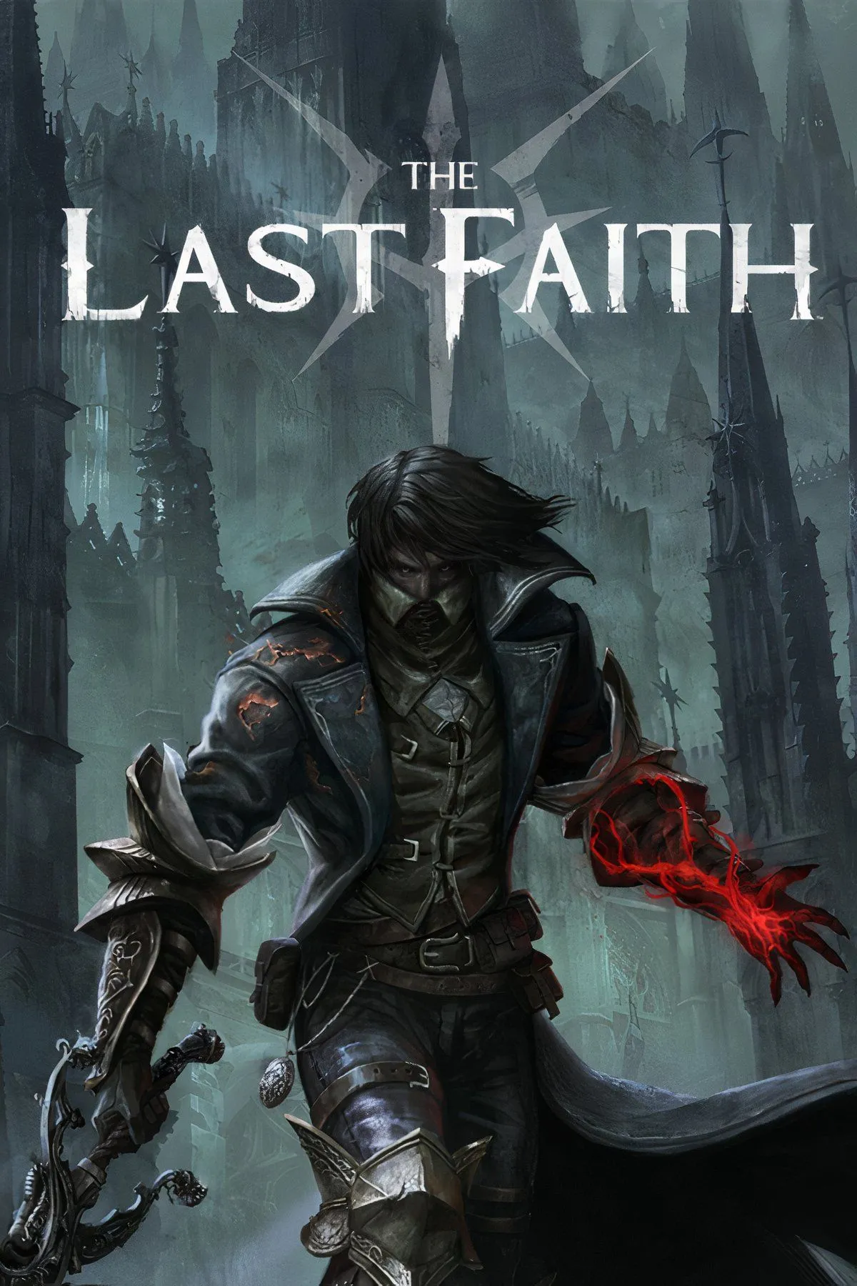 Nhân vật chính Eryk chiến đấu trong The Last Faith với phong cách kinh dị gothic