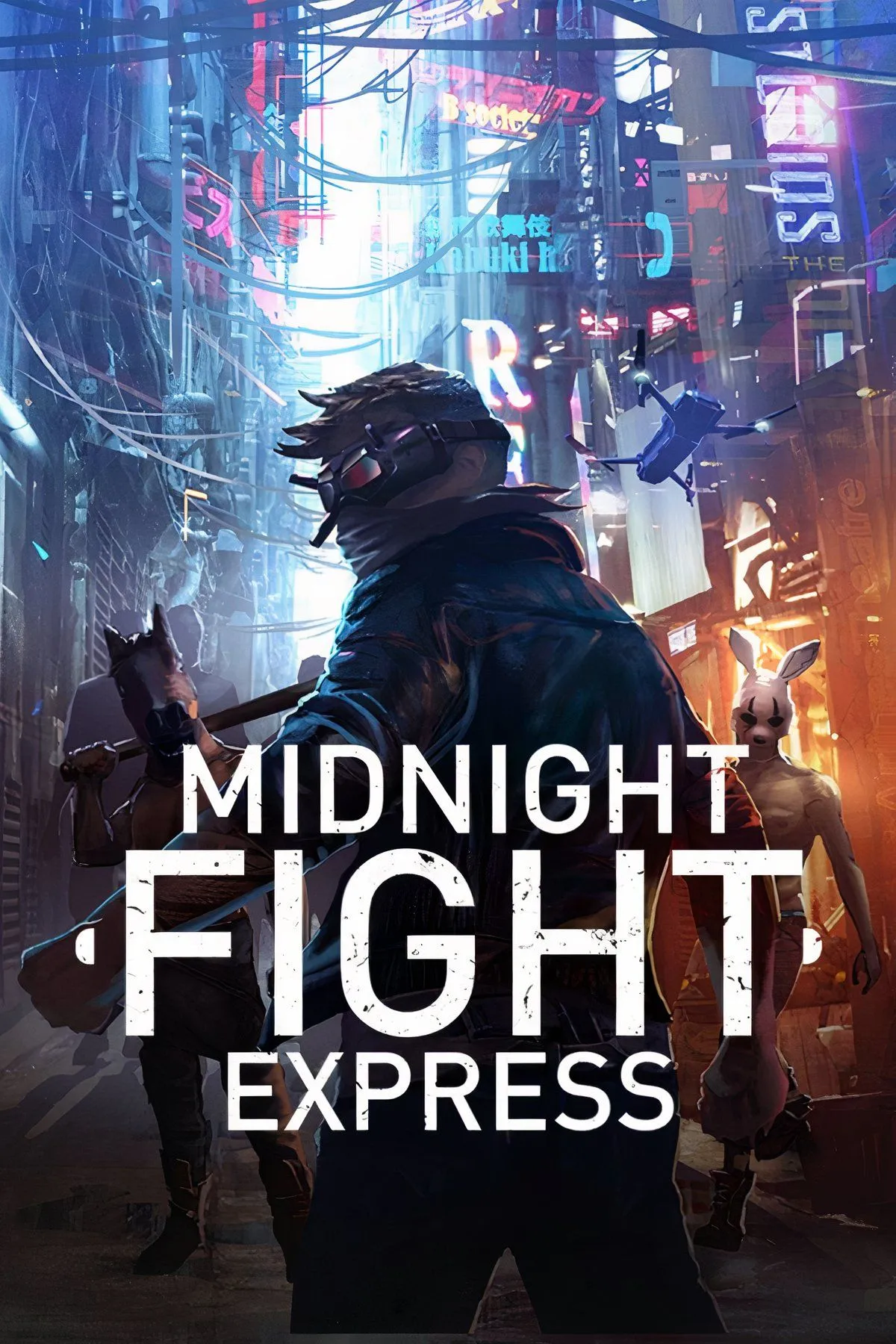 Nhân vật chính thực hiện một pha hành động trong Midnight Fight Express với đồ họa đẹp mắt