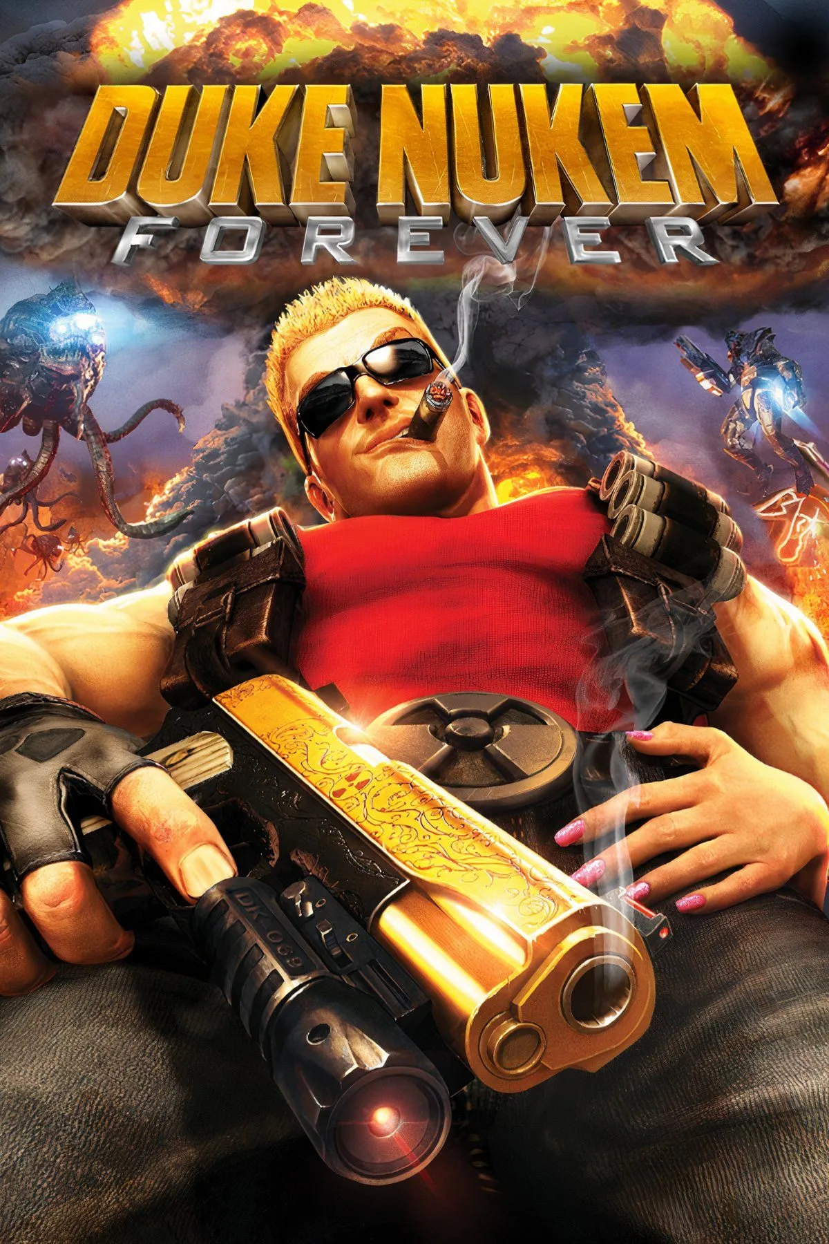 Nhân vật Duke Nukem trong Duke Nukem Forever, tựa game bắn súng góc nhìn thứ nhất bị trì hoãn phát triển gần 15 năm