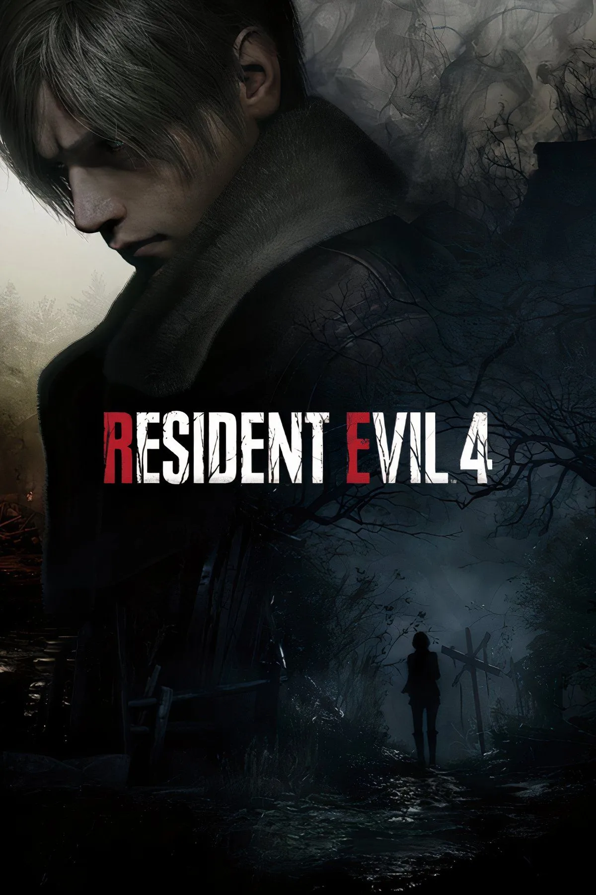 Nhân vật Leon Kennedy từ Resident Evil 4 với súng và dao