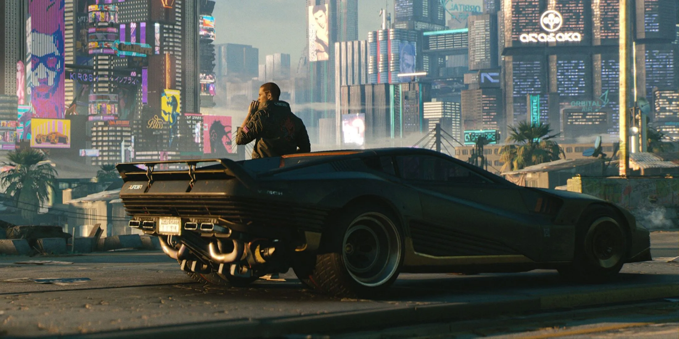 Nhân vật nữ đang chuẩn bị tham gia chiến đấu trong game Cyberpunk 2077, thể hiện đồ họa chi tiết.