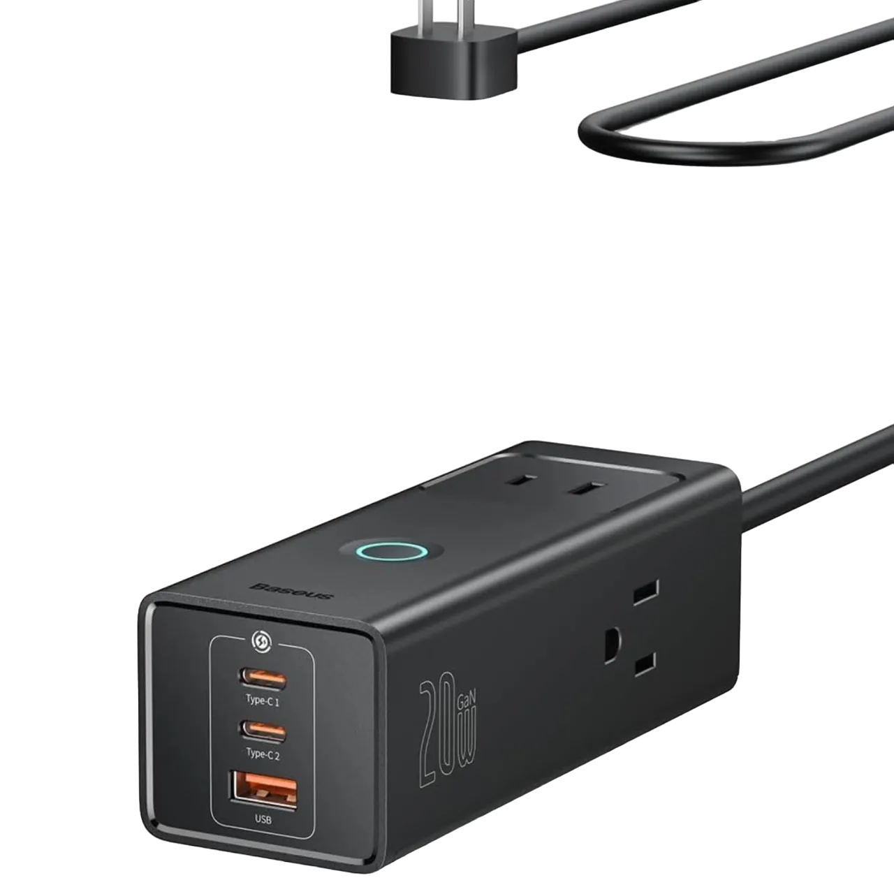 Ổ cắm điện đa năng Baseus Power Strip Surge Protector 1200J với nhiều cổng cắm, thiết bị chống sét lan truyền quan trọng cho thiết bị chơi game.