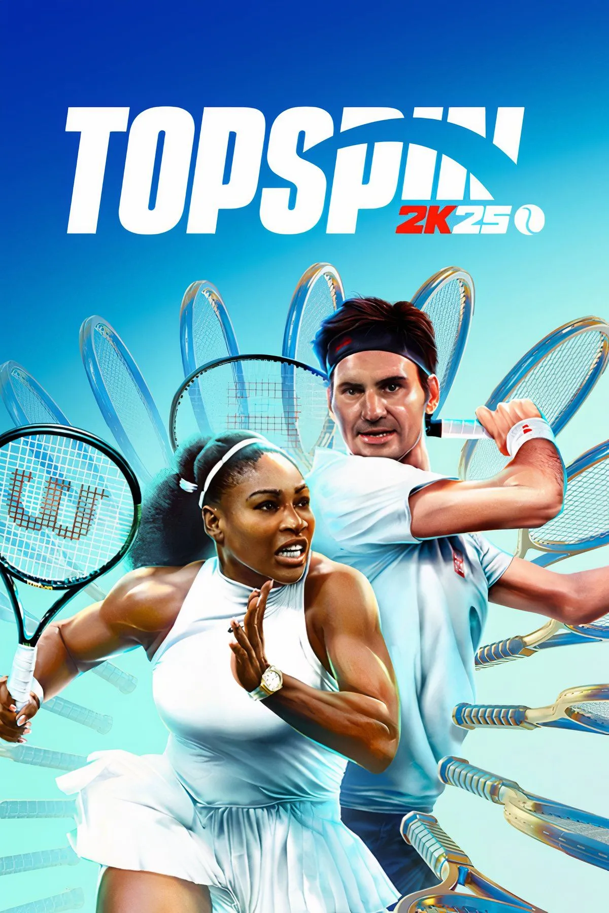 Pha giao bóng mạnh mẽ trong game tennis TopSpin 2K25