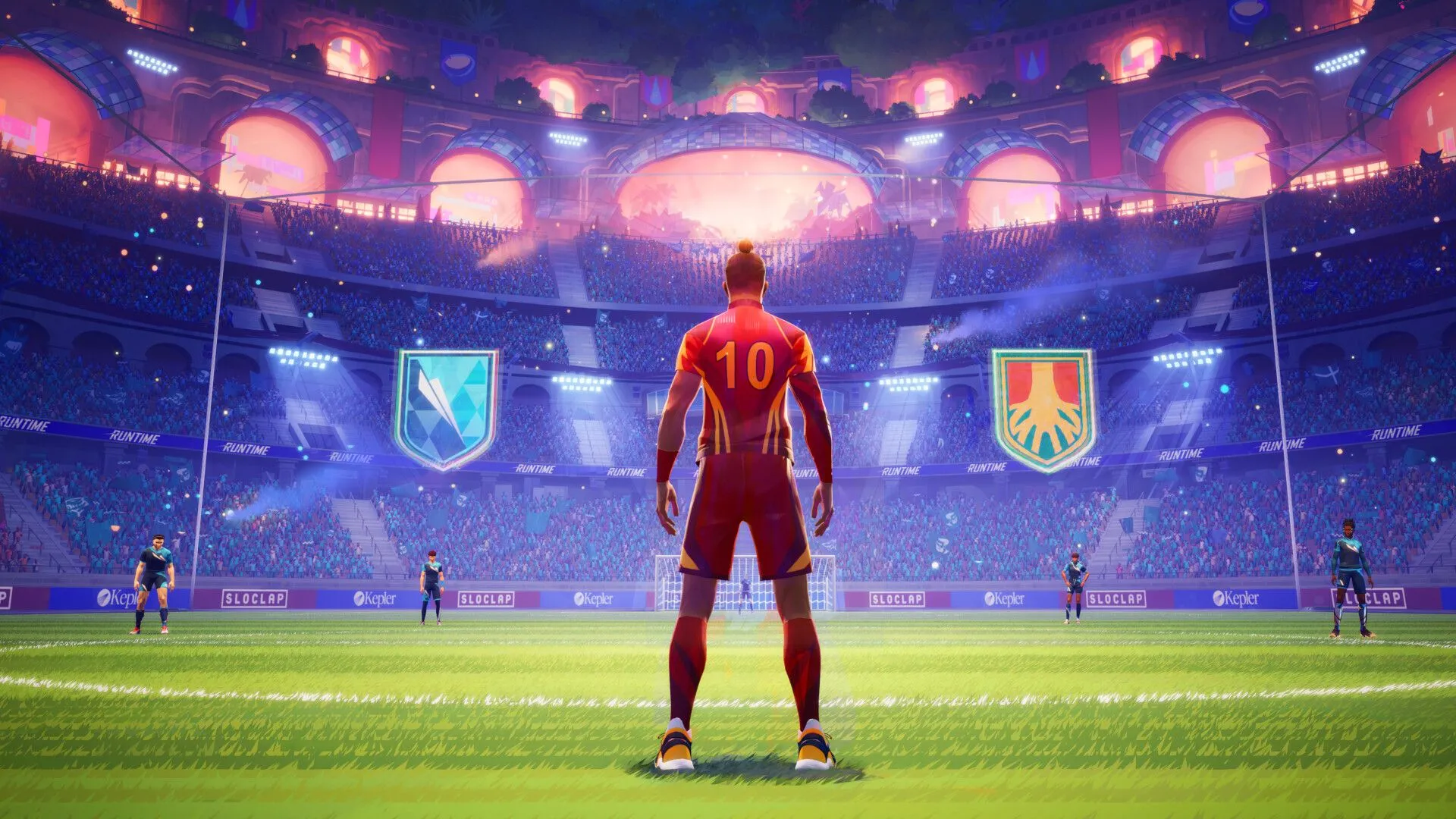Pha tranh bóng quyết liệt giữa nhiều cầu thủ Rematch trong một trận đấu căng thẳng