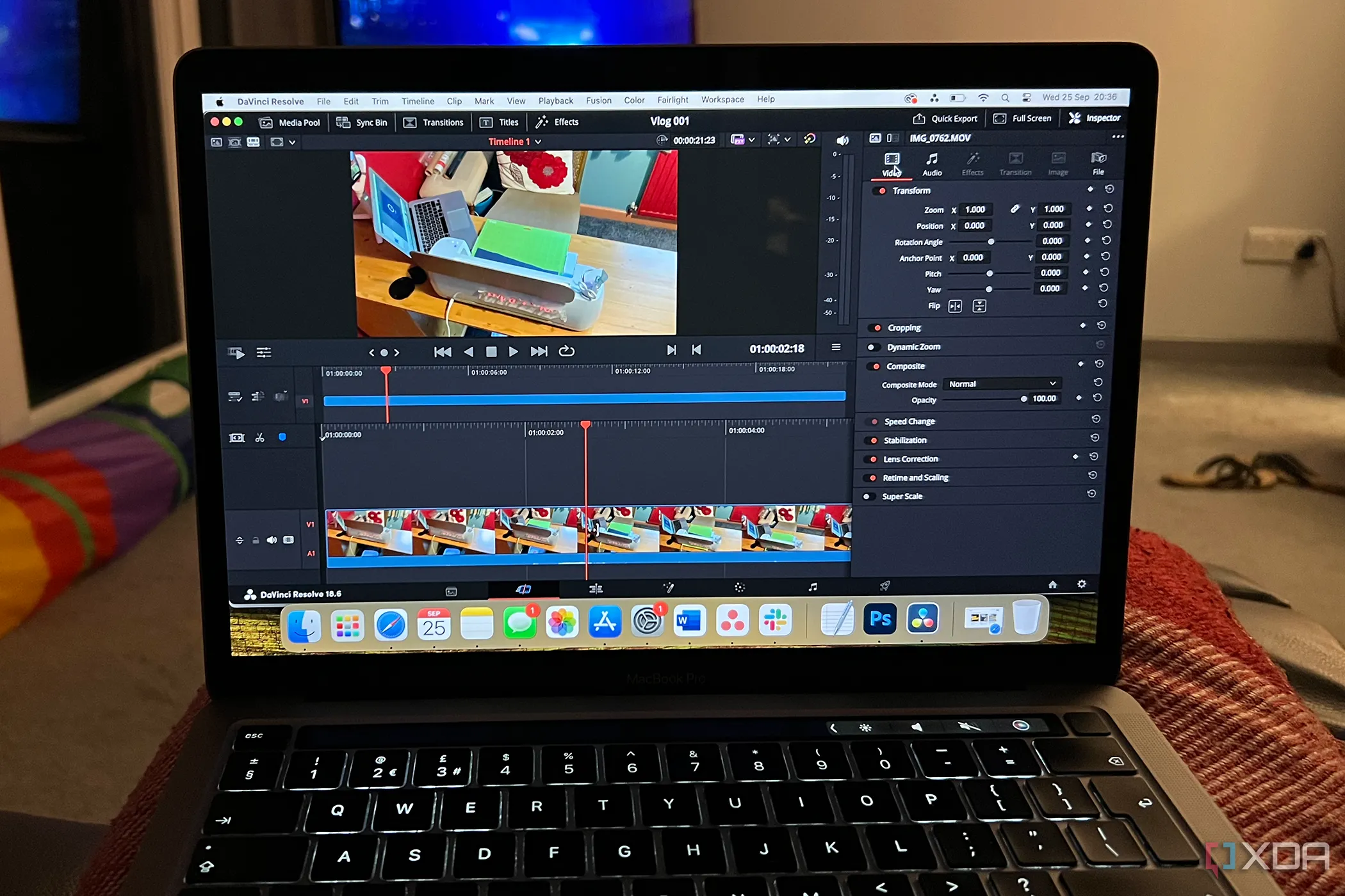 Phần mềm chỉnh sửa video chuyên nghiệp DaVinci Resolve trên MacBook