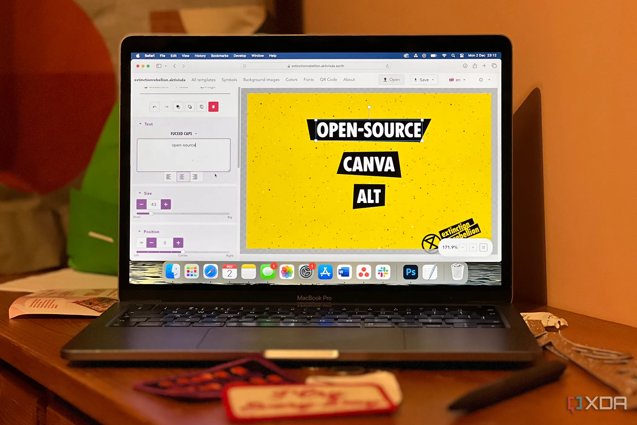 Phần mềm thiết kế Aktivisda trên MacBook, minh họa các lựa chọn thay thế cho công cụ thiết kế truyền thống