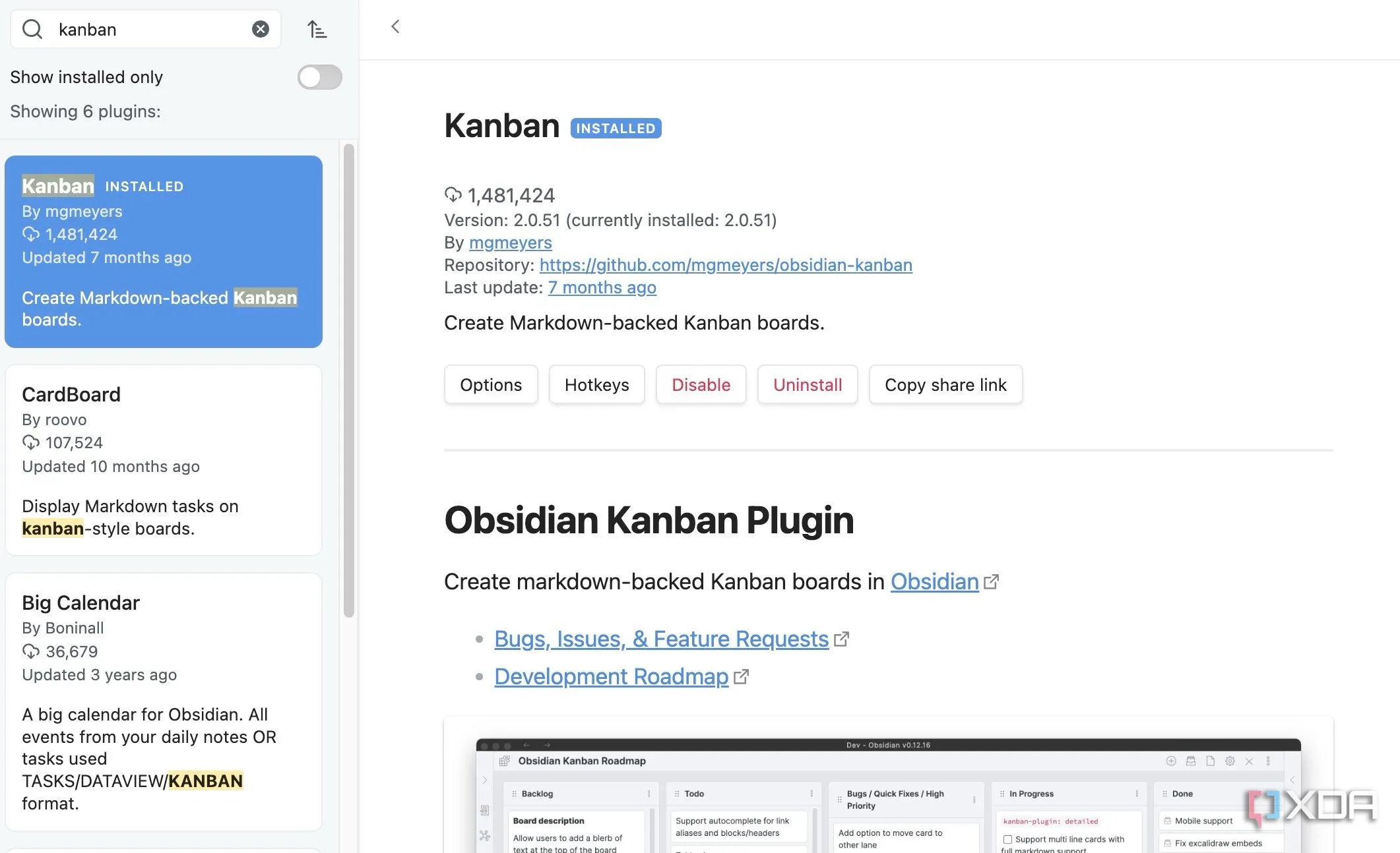 Plugin Kanban cho Obsidian giúp quản lý công việc theo bảng
