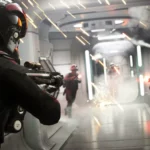Quân đội Đế chế và phe Nổi dậy giao tranh ác liệt trong hành lang hẹp của Star Wars Battlefront 2, minh họa khả năng thêm bản đồ mới trong DLC.