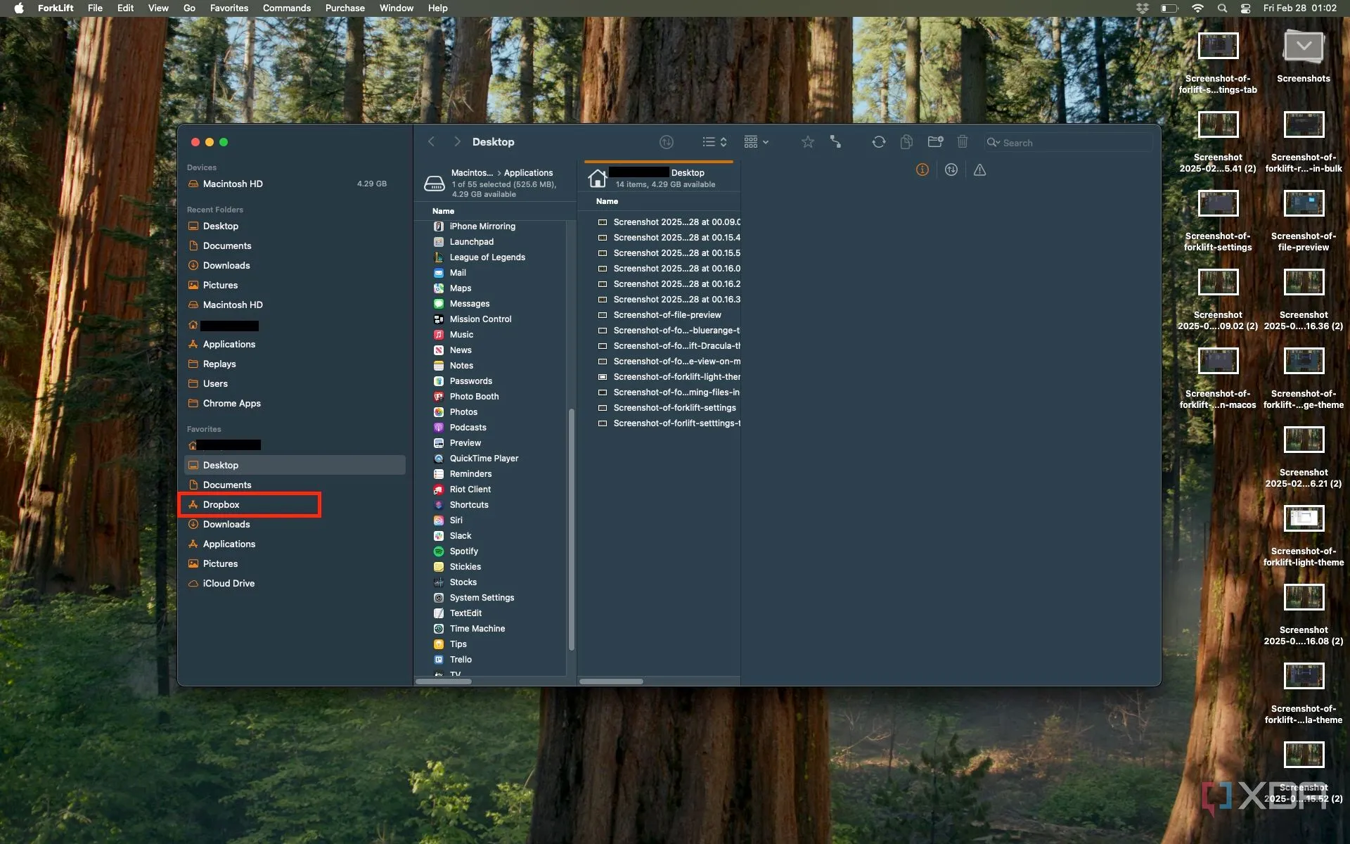 Quản lý file Dropbox trực tiếp trong ForkLift, đơn giản hóa quy trình làm việc