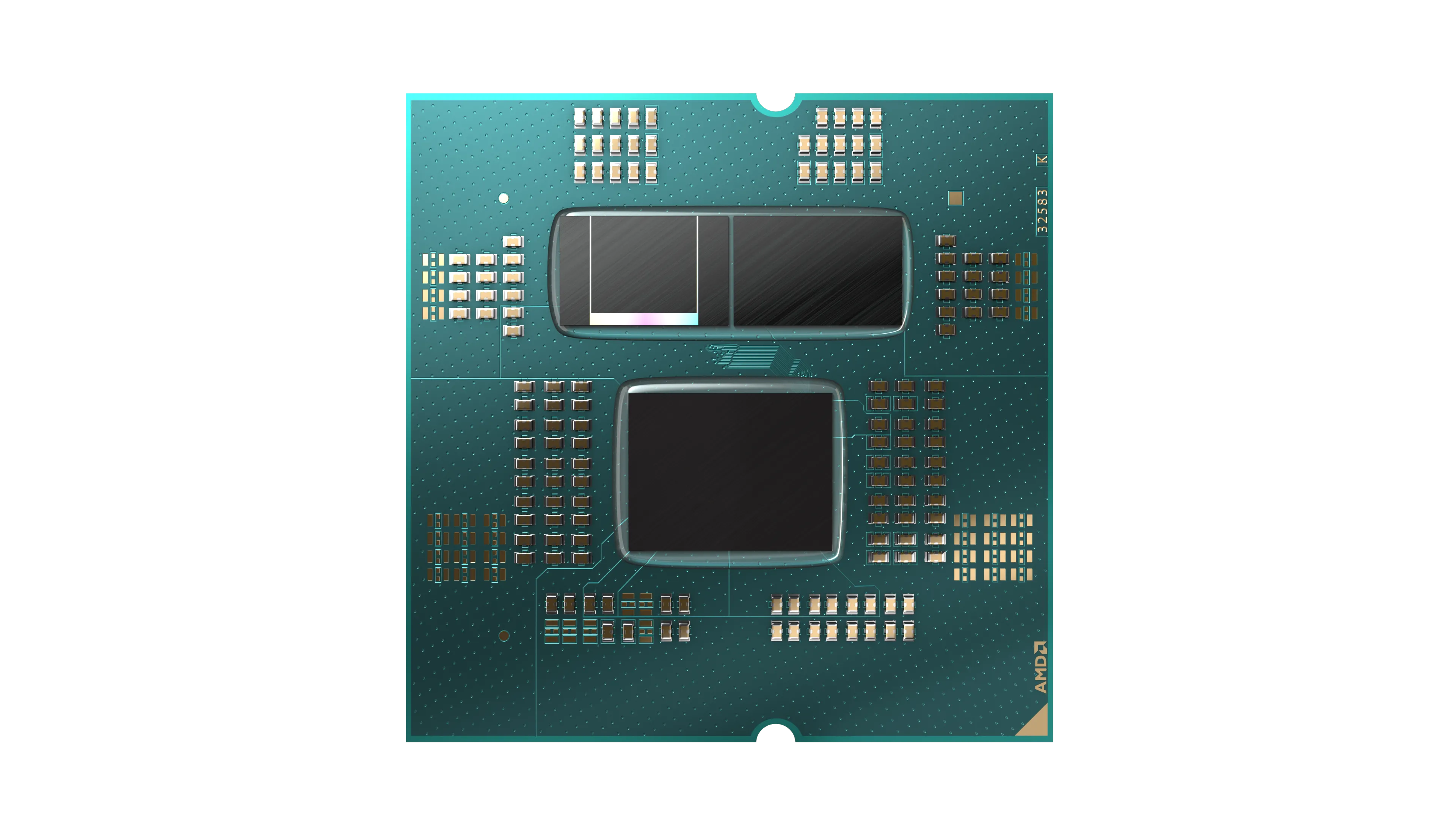 Render CPU AMD Ryzen 7000 với 3D V-Cache và hai CCD minh họa thiết kế chiplet