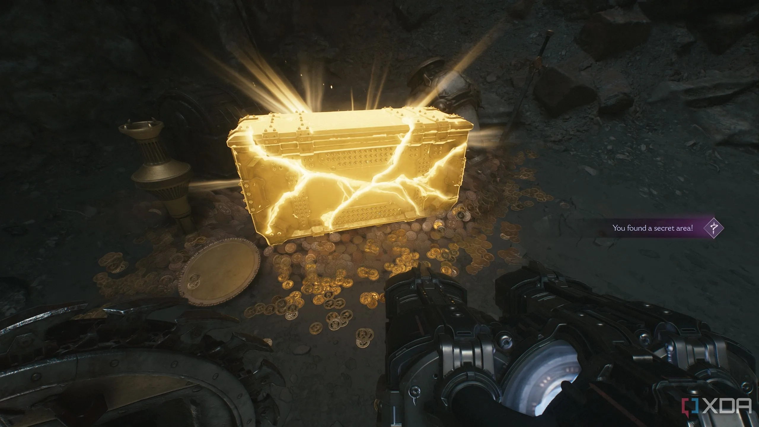Rương vàng (gold chest) cuối cùng trong khu vực bí mật 11 của Doom The Dark Ages Chương 8