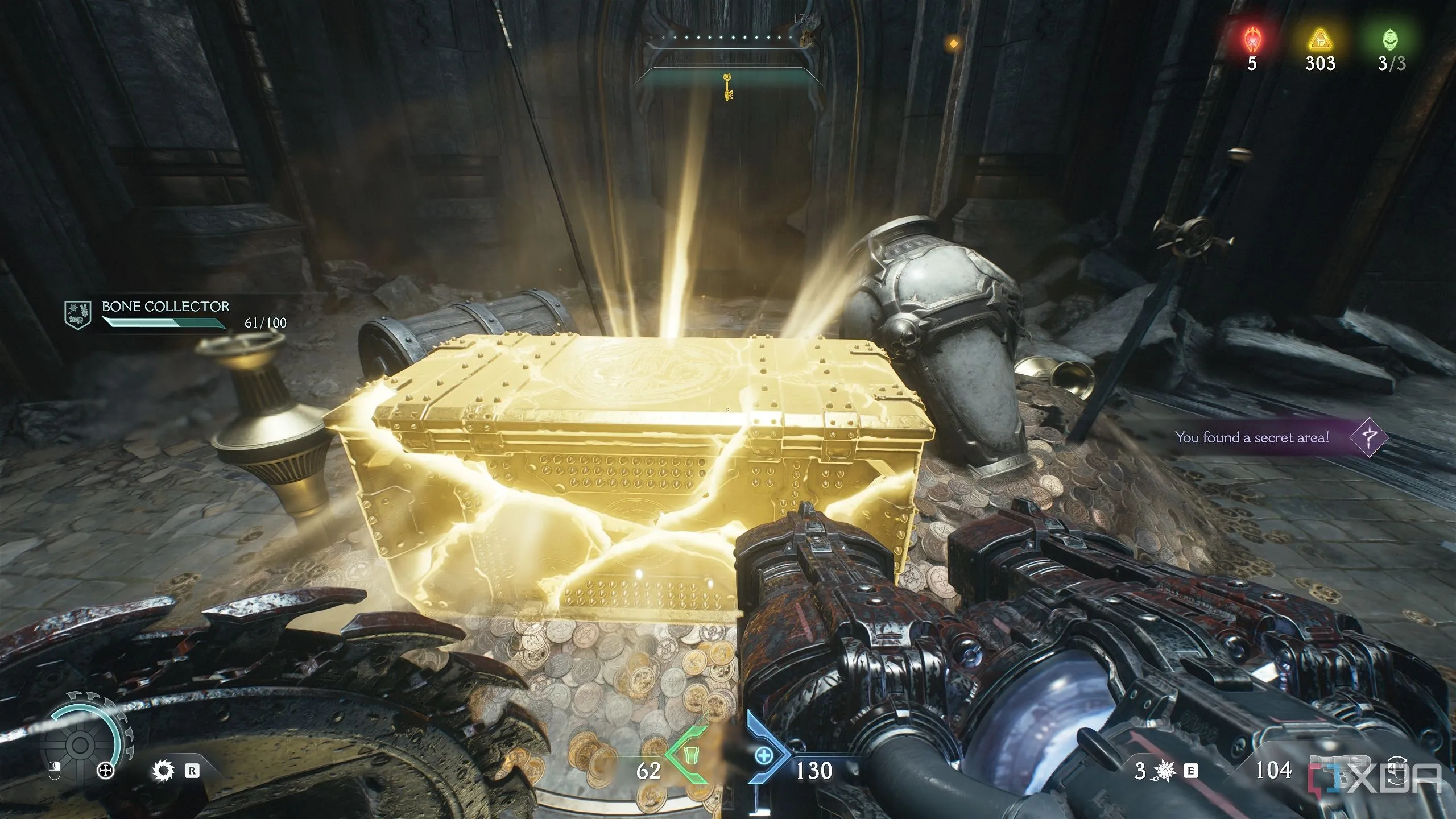 Rương vàng (gold chest) trong khu vực bí mật 8 của Doom The Dark Ages Chương 8