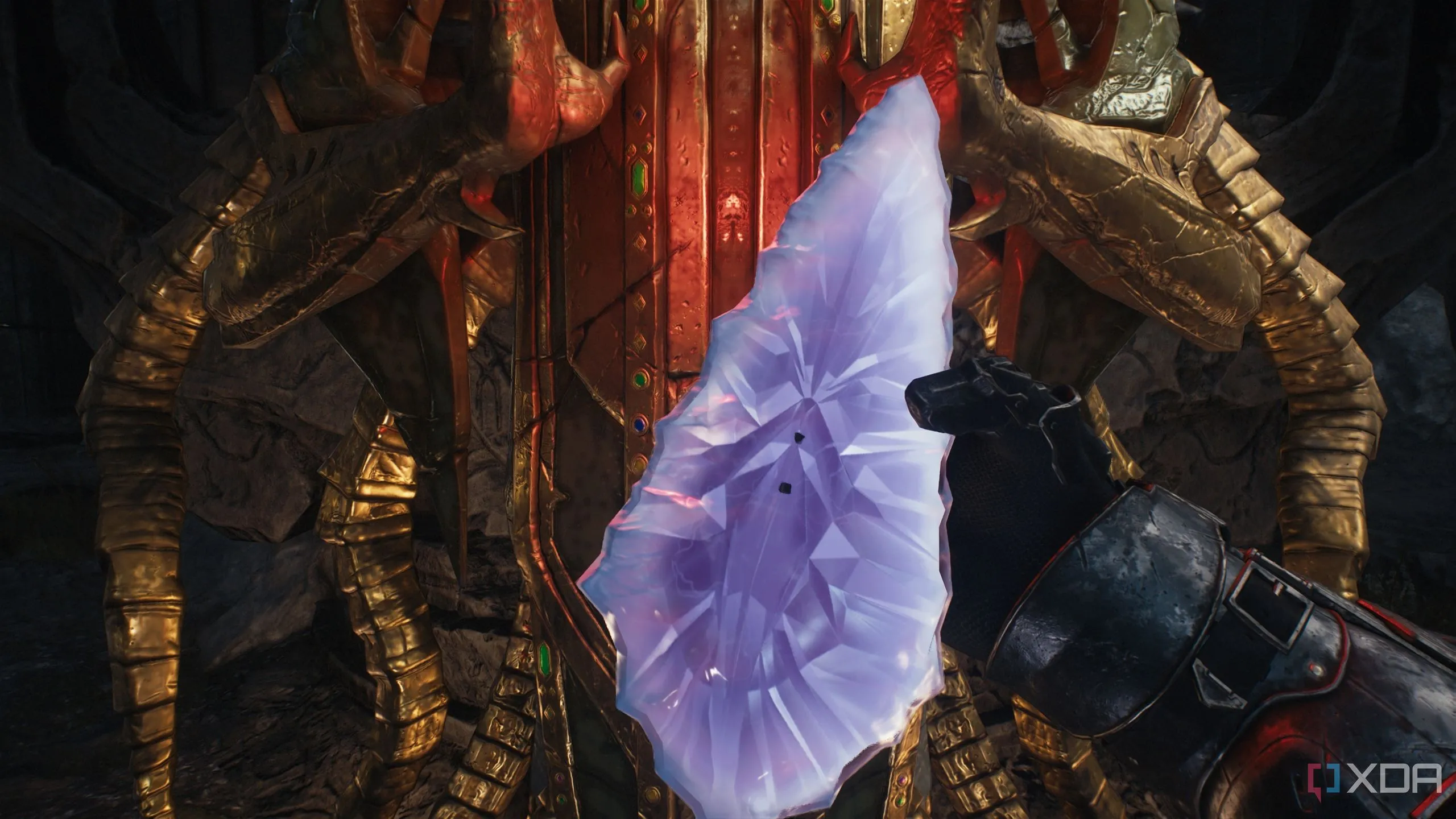 Slayer đang nhặt Wraithstone thứ hai trong Chapter 14 của Doom: The Dark Ages.