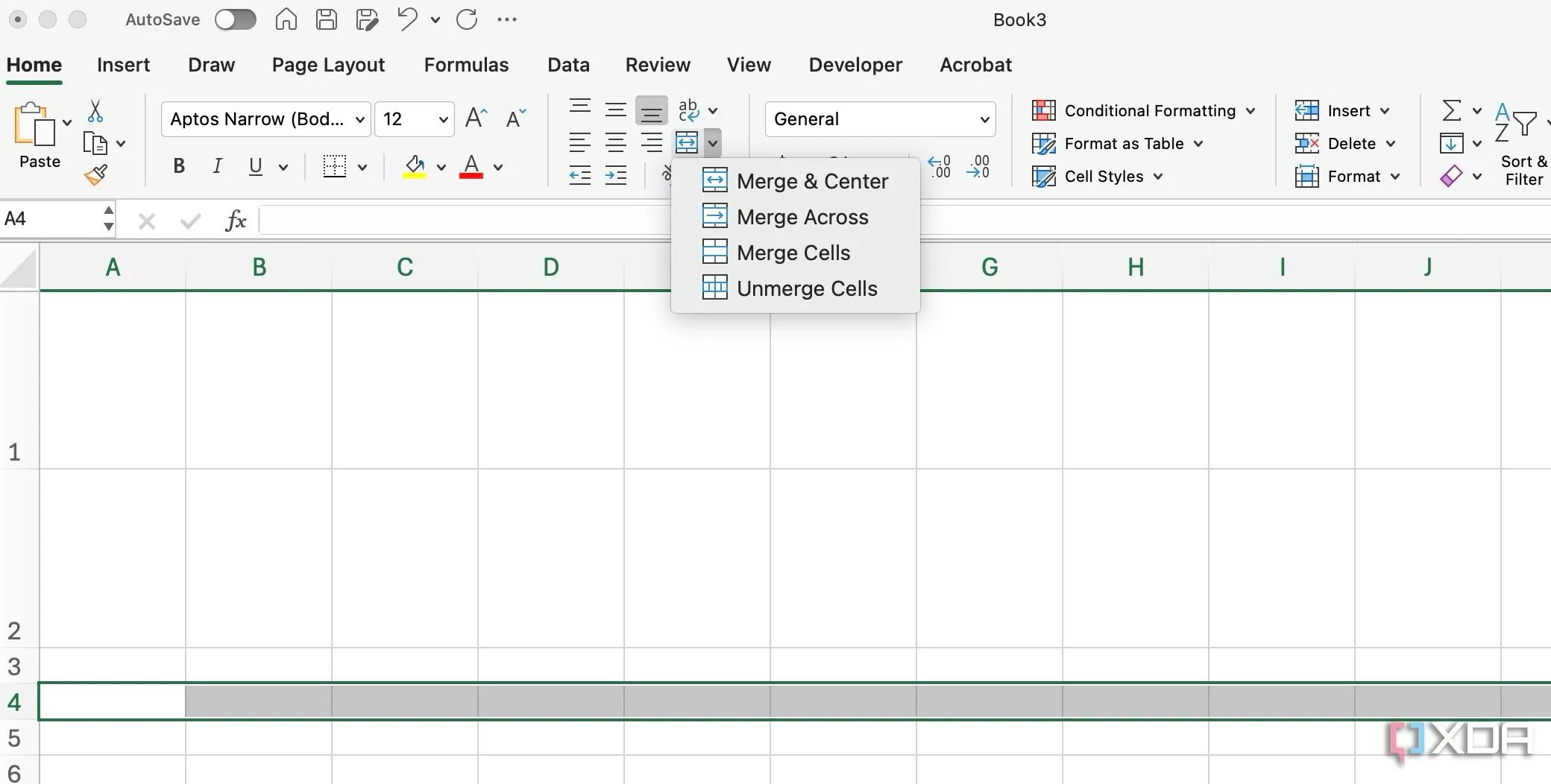 Thêm tiêu đề Habit Tracker trong Excel