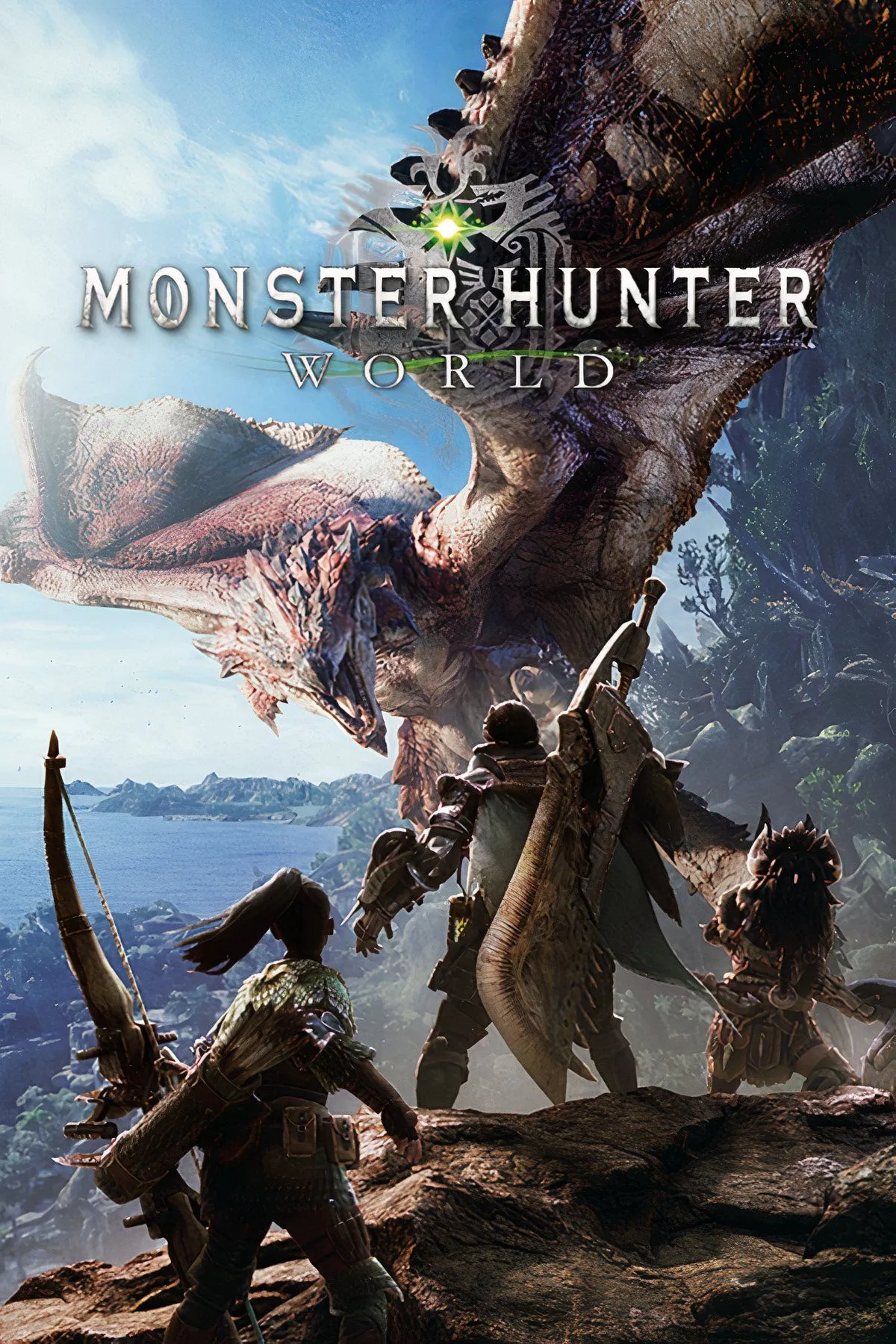 Thợ săn đối đầu quái vật khổng lồ trong thế giới game Monster Hunter World