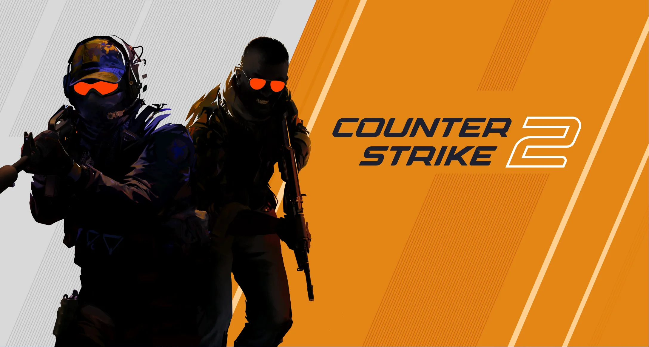 Tiêu đề Counter-Strike 2 với đội CT và T đối mặt nhau