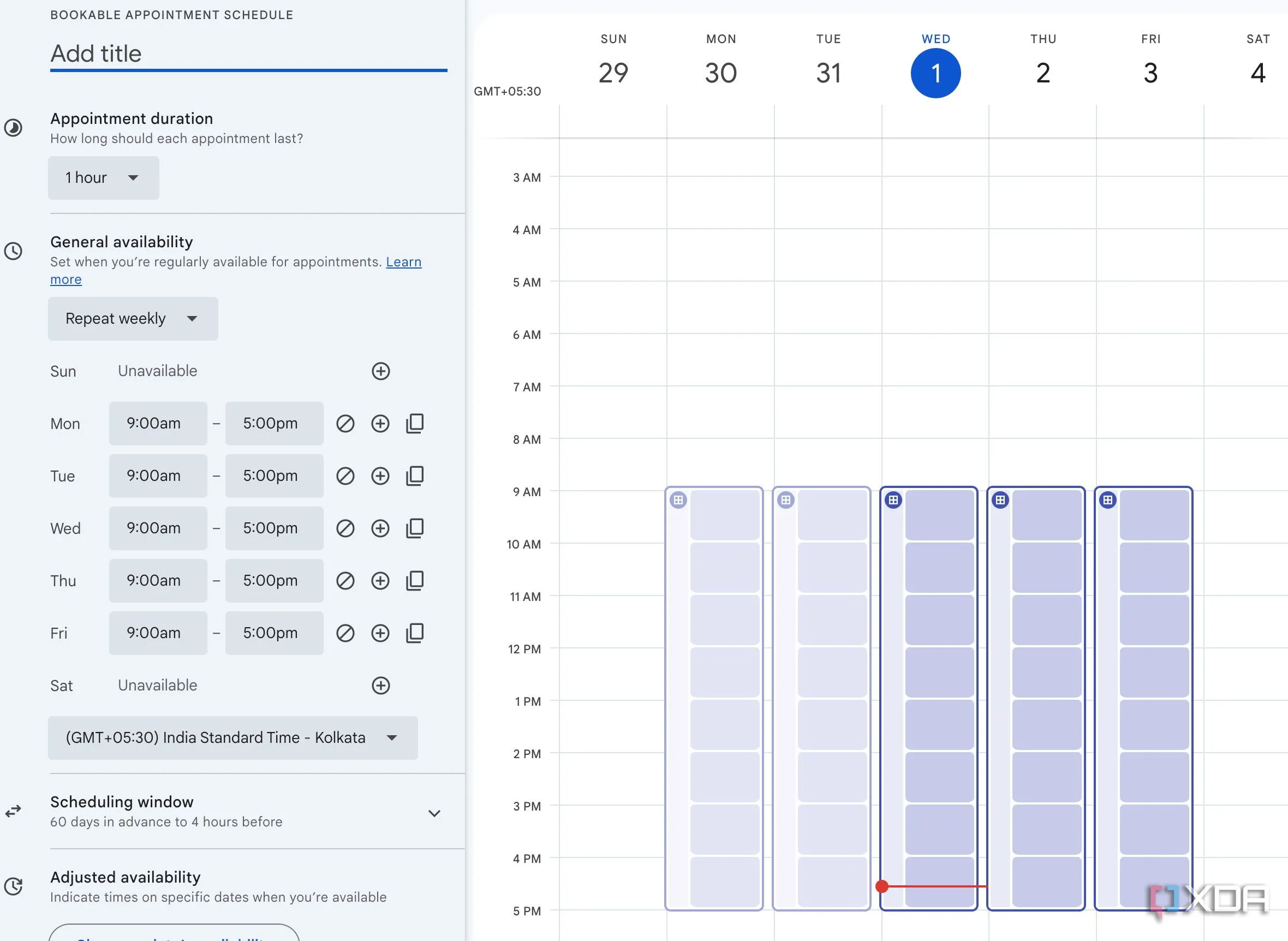 Tính năng Appointment Schedule trên Google Calendar, giúp người dùng dễ dàng tạo trang đặt lịch hẹn