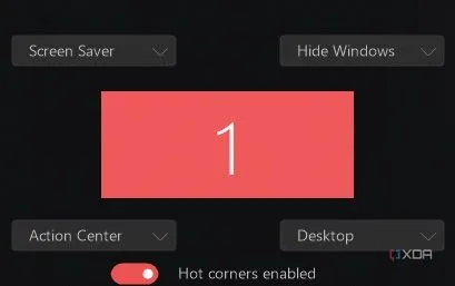 Tính năng Hot Corners trên màn hình Mac