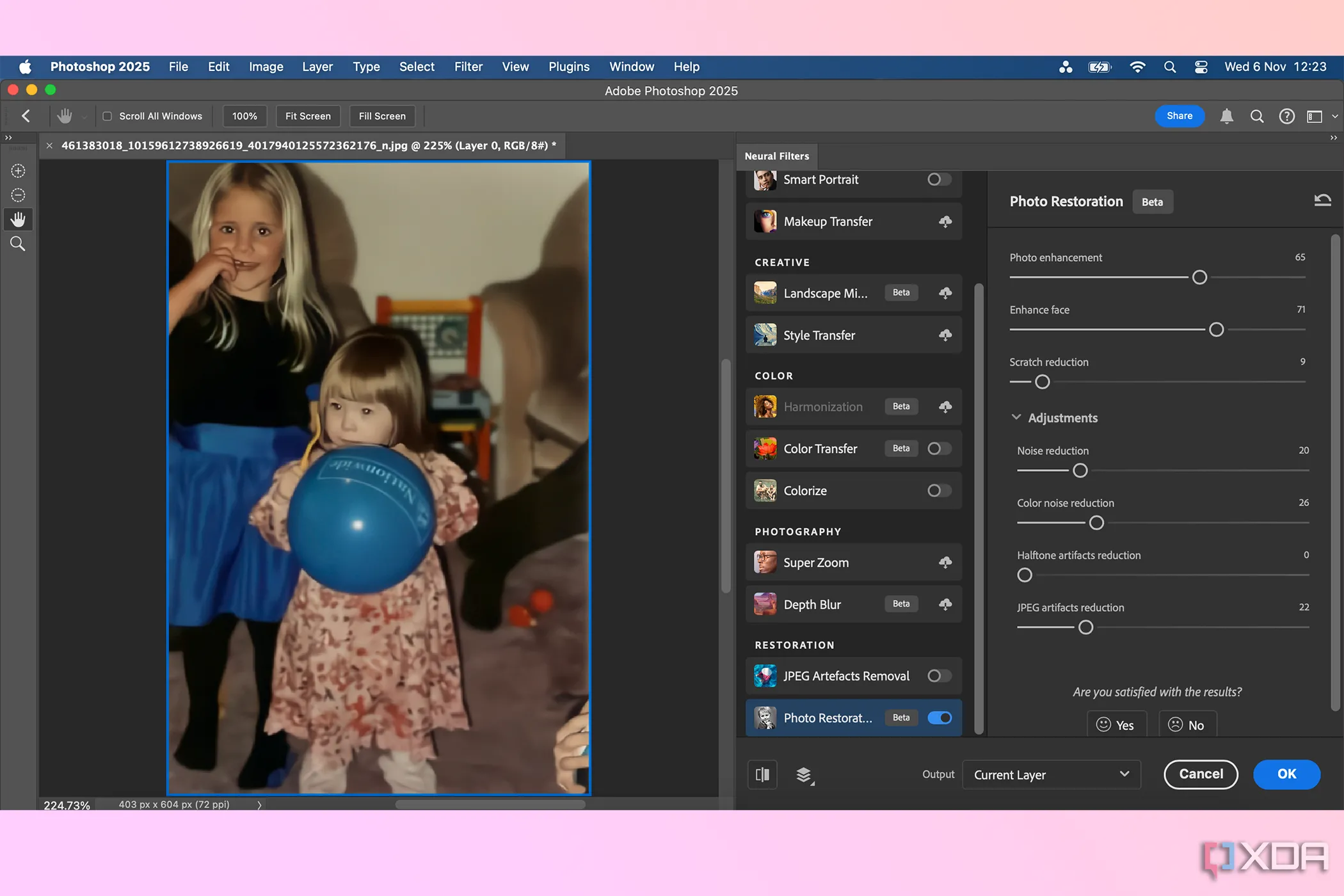 Tính năng phục hồi ảnh với Neural Filters trong Adobe Photoshop