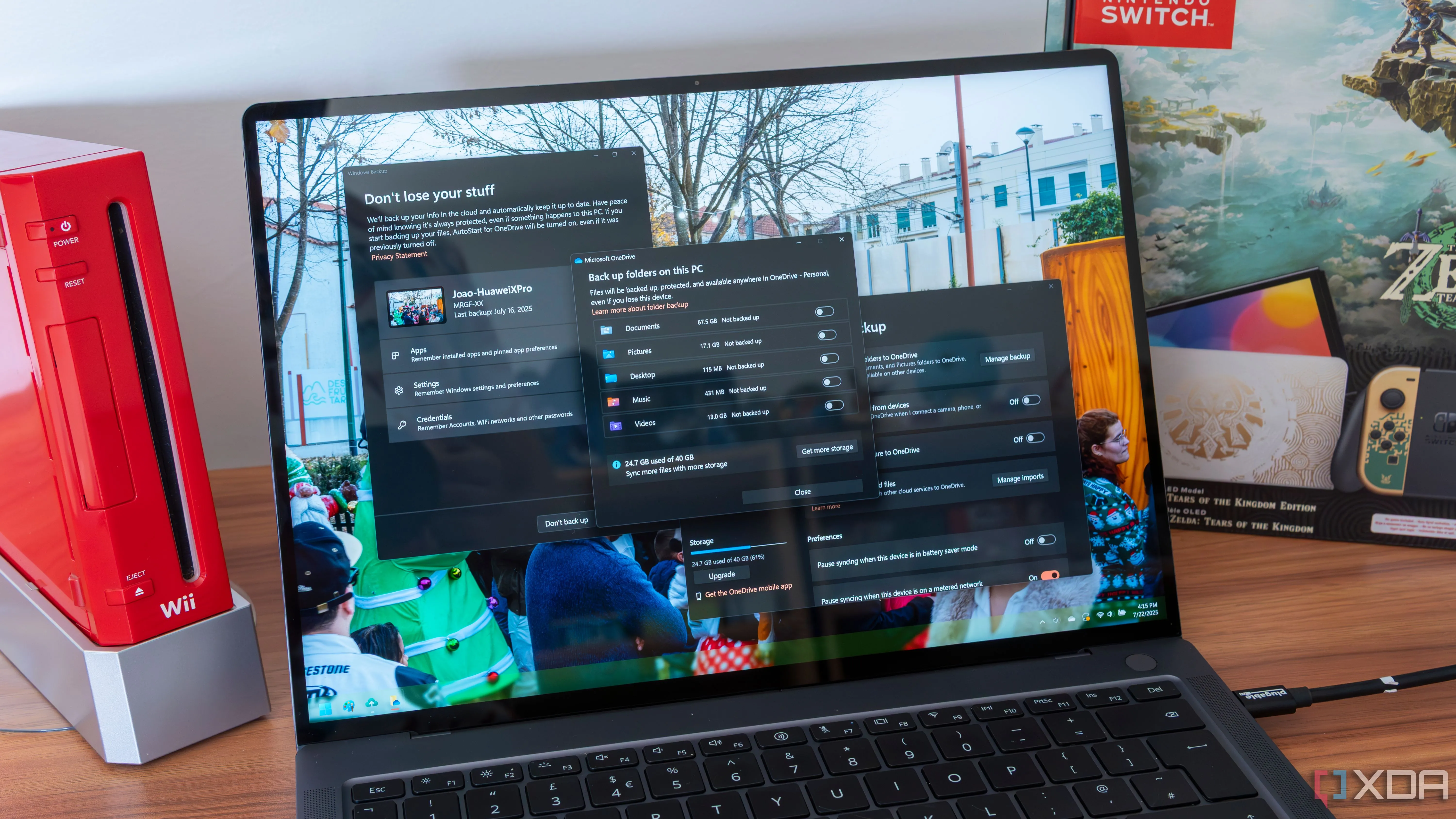 Tính năng sao lưu dữ liệu trên laptop Windows 11, một phần của các ứng dụng tích hợp trong hệ điều hành