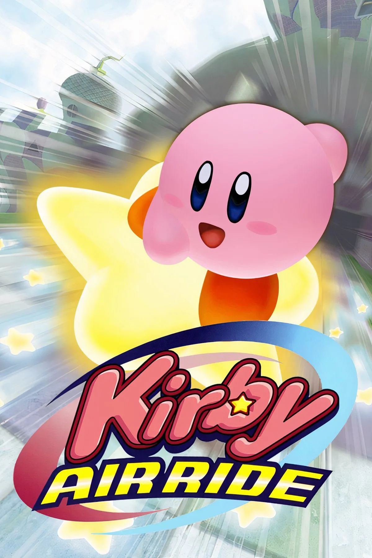 Tổ hợp hình ảnh game Kirby Air Ride, minh họa các màn chơi và xe đua