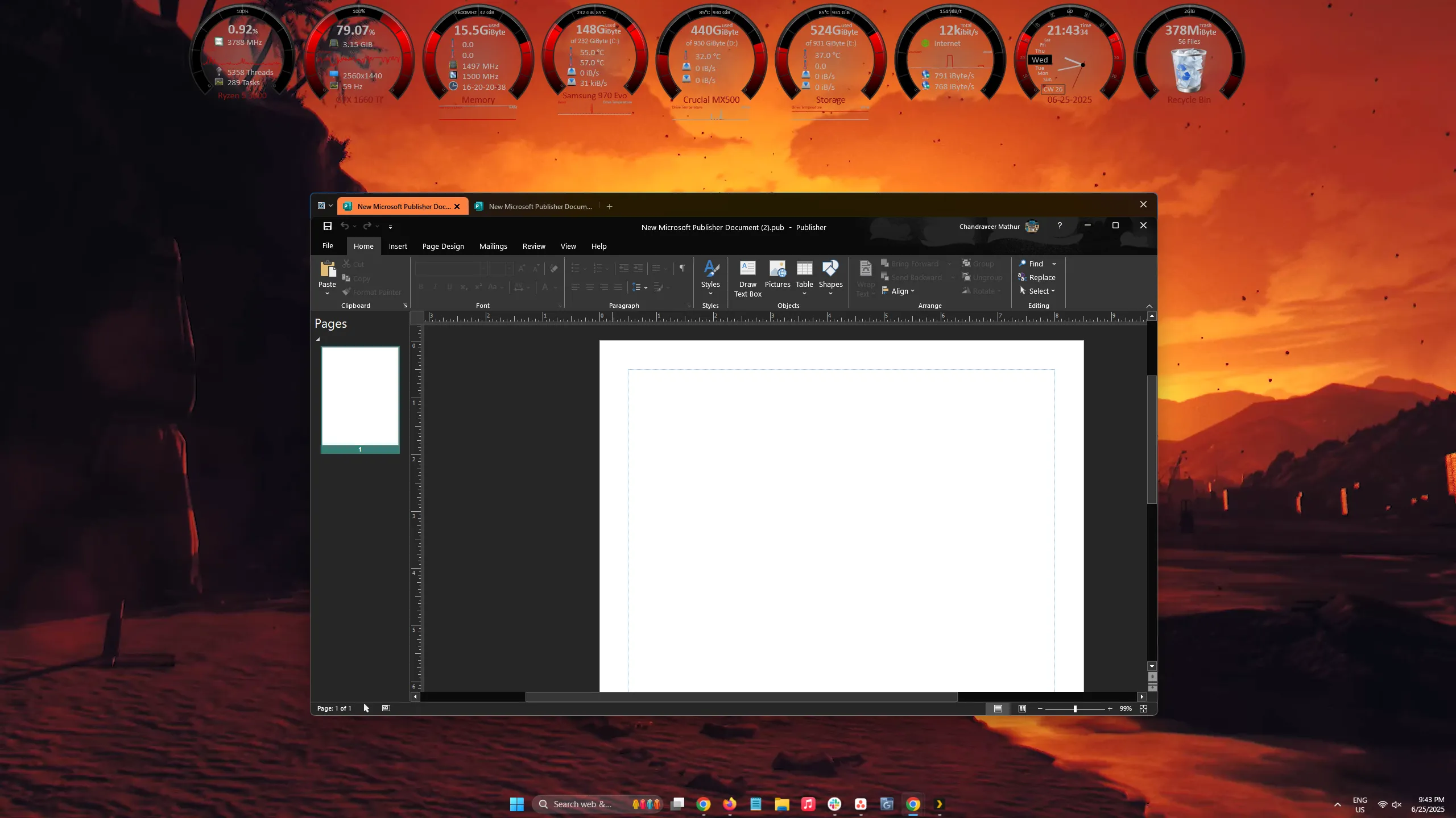 Tổng quan màn hình Windows 11 với Groupy 2 và các công cụ tùy biến khác như Rainmeter và Wallpaper Engine