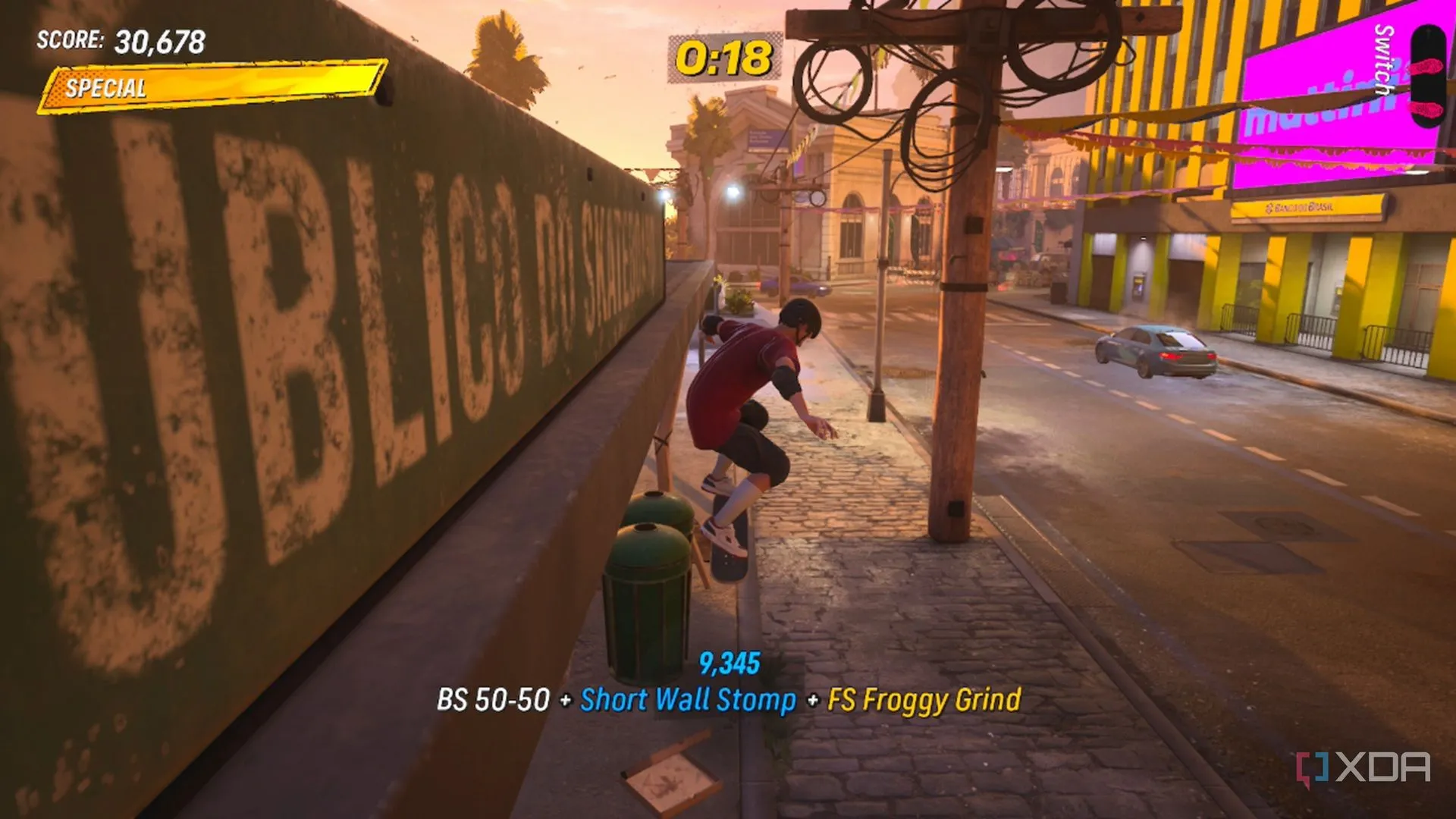 Tony Hawk thực hiện một chuỗi combo ấn tượng trên ván trượt trong game, biểu tượng cho tiềm năng phát triển kỹ năng và chế độ multiplayer của series trong một game mới.