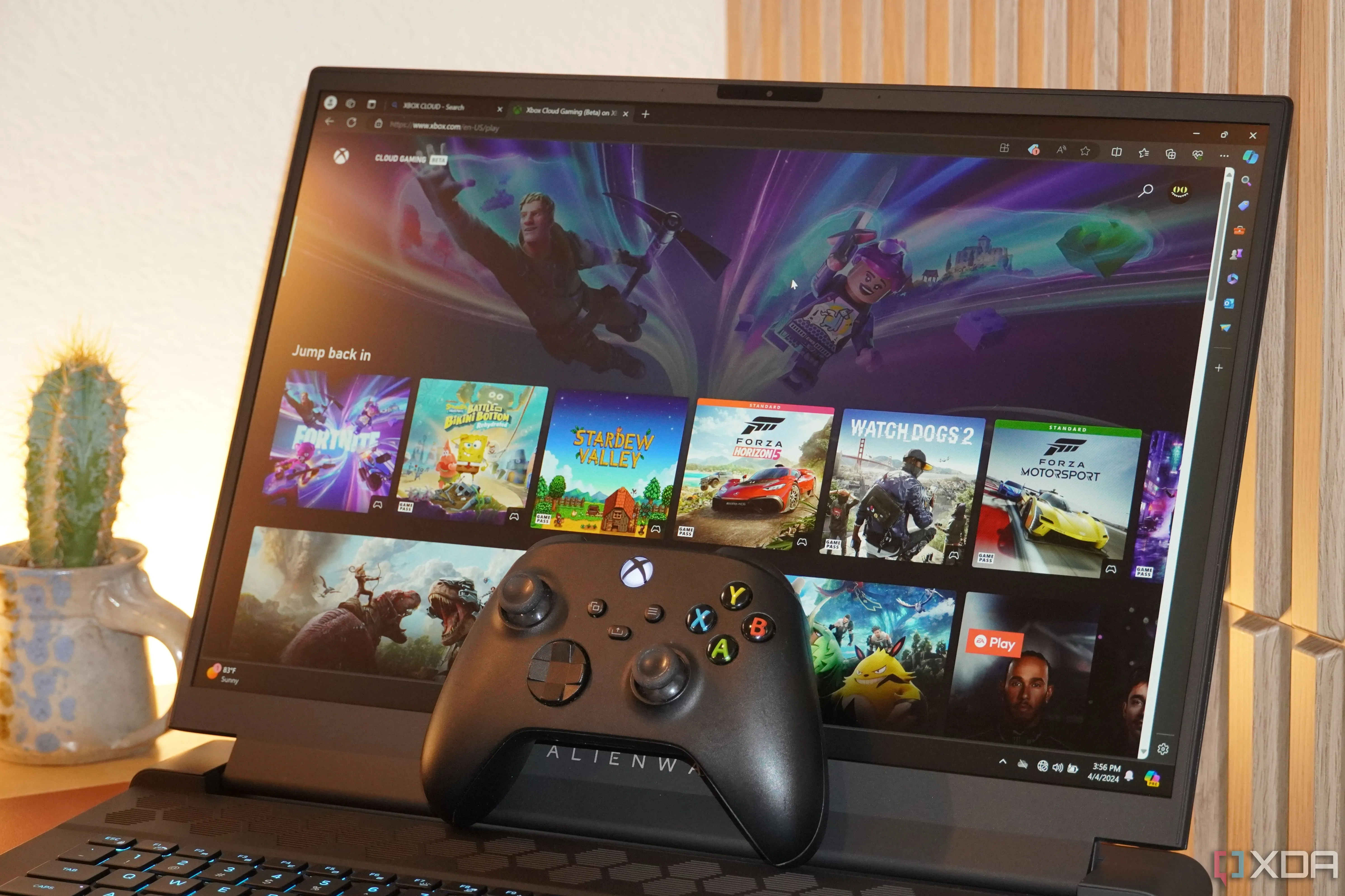Trải nghiệm Xbox Cloud Gaming trên laptop Alienware, minh họa lựa chọn thay thế PC gaming truyền thống