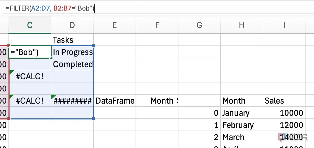 Ví dụ về hàm FILTER trong Excel giúp lọc dữ liệu dựa trên điều kiện