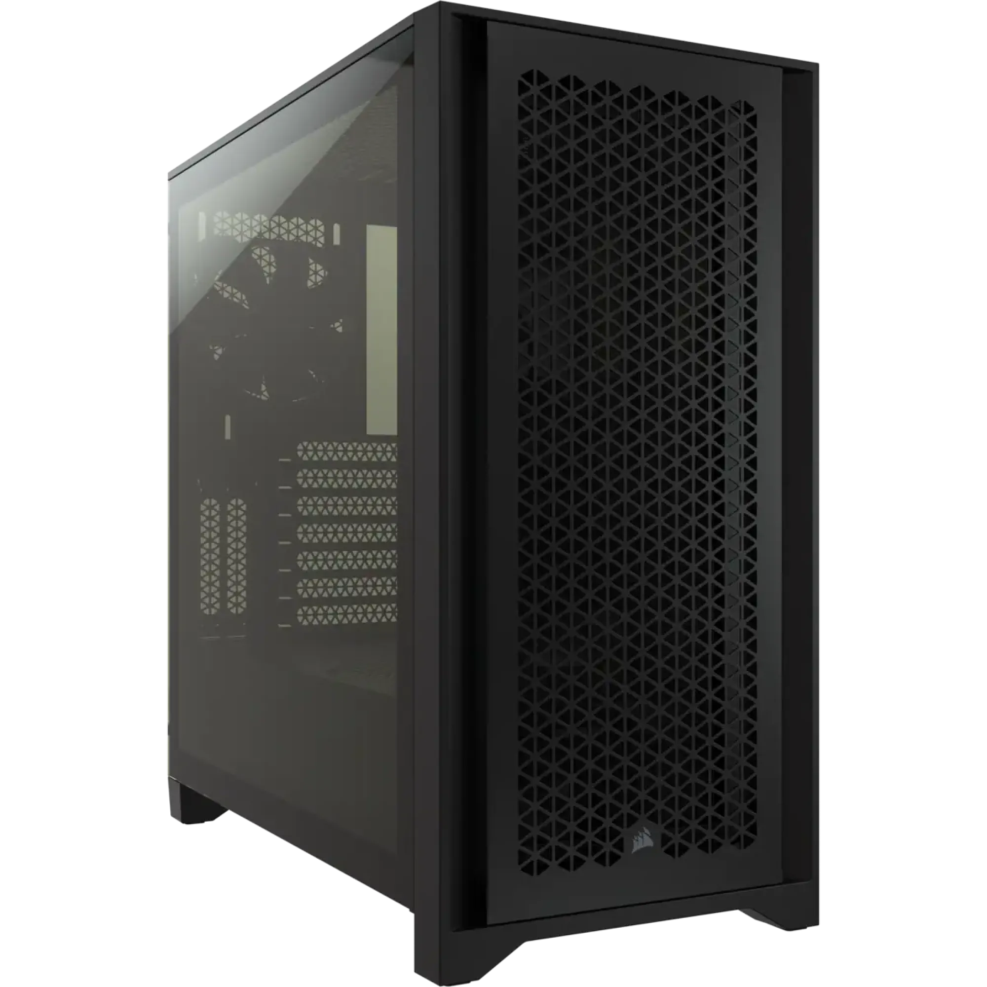 Vỏ case Corsair 4000D Airflow màu đen, nổi bật với khả năng tối ưu luồng không khí hiệu quả cho PC gaming.