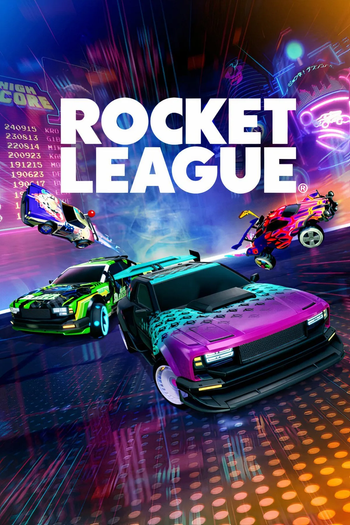 Xe hơi tên lửa bay lên không trung để đánh bóng trong Rocket League