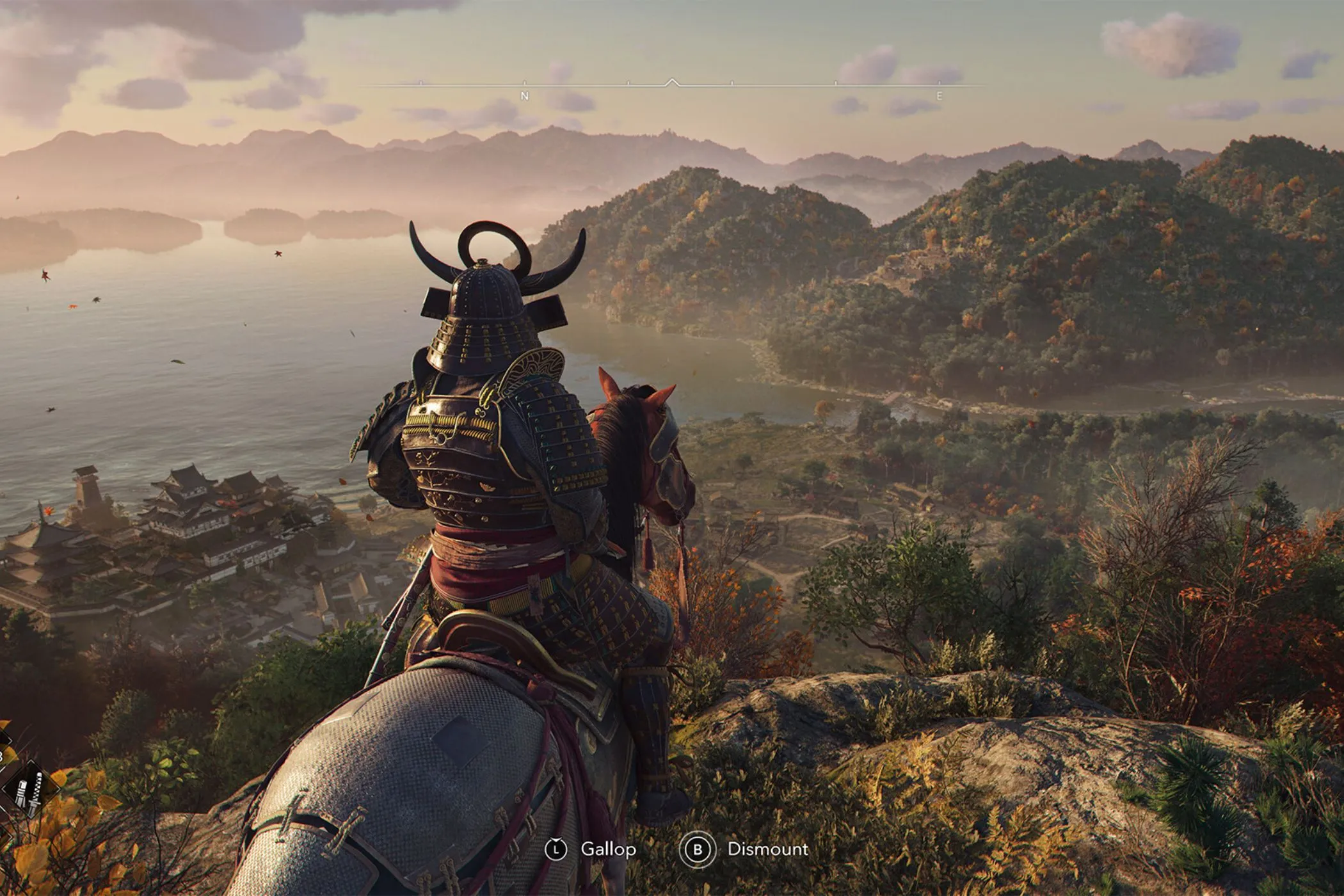 Yasuke cưỡi ngựa trong Assassin's Creed Shadows, một trong những tựa game AC mới nhất